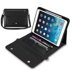 3-fold Zipper Leather Tablet Case Crossbody Pocket Bag For iPad mini 5 / 4 / 3 / 2 / 1(Black)