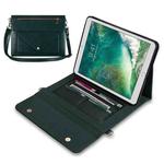 3-fold Zipper Leather Tablet Case Crossbody Pocket Bag For iPad 9.7 2018 & iPad 9.7 2017 & Air 2 & Air(Green)