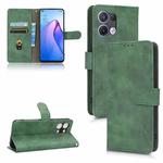For OPPO Reno8 5G Skin Feel Magnetic Flip Leather Phone Case(Green)