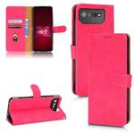 For Asus ROG Phone 6 Skin Feel Magnetic Flip Leather Phone Case(Rose Red)