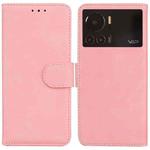 For Infinix Note 12 VIP Skin Feel Pure Color Flip Leather Phone Case(Pink)