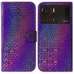 For Infinix Note 12 VIP Colorful Magnetic Buckle Leather Phone Case(Purple)