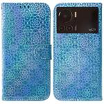 For Infinix Note 12 VIP Colorful Magnetic Buckle Leather Phone Case(Blue)