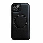 For iPhone 14 Plus Litchi Texture Magsafe Magnetic Phone Case (Black)