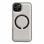 For iPhone 12 Pro Litchi Texture Magsafe Magnetic Phone Case(White)