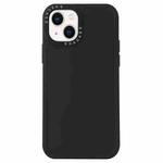 For iPhone 14 Plus Black Lens Frame TPU Phone Case (Black)