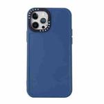 For iPhone 14 Pro Max Black Lens Frame TPU Phone Case (Royal Blue)