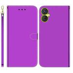 For Tecno Spark 9 Pro Imitated Mirror Surface Horizontal Flip Leather Phone Case(Purple)