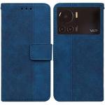 For Infinix Note 12 VIP Geometric Embossed Leather Phone Case(Blue)