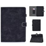 For Galaxy Tab 4 10.1 T530 Embossed Elephant Pattern Horizontally Flip PU Leather Case with Magnetic Buckle & Bracket and Card Slot(Black)