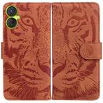 For Tecno Spark 9 Pro Tiger Embossing Pattern Horizontal Flip Leather Phone Case(Brown)