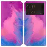 For Infinix Note 12 VIP Watercolor Pattern Horizontal Flip Leather Phone Case(Purple Red)