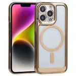 For iPhone 14 MagSafe Electroplating TPU Phone Case (Gold)