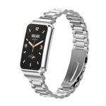 For Xiaomi Mi Band 7 Pro Three-Bead Metal Watch Band(Silver)