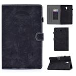 For Galaxy Tab A 10.5 T590 T595 Embossed Elephant Pattern Horizontal Flip PU Leather Case with Sleep Function & Magnetic Buckle & Bracket and Card Slot(Black)