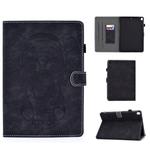 For iPad 10.2 10.5 /  iPad Air 10.5 2019 Embossed Elephant Pattern Horizontal Flip PU Leather Case with Sleep Function & Magnetic Buckle & Bracket and Card Slot(Black)