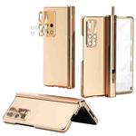 For Huawei Mate X2 Electroplating Hinged Folding Phone Case with S Pen Fold Edtion(Gold)