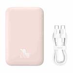 Baseus 6000mAh 20W Magnetic Wireless Charging Power Bank with Cable(Pink)