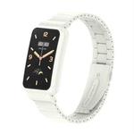 For Xiaomi Mi Band 7 Pro Bamboo Joint Metal Case Watch Band(Ivory White)