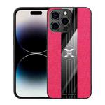 For iPhone 14 Pro Max XINLI Stitching Cloth Texture Phone Case (Red)