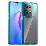 For OPPO Reno8 Pro+ 5G Colorful Series Acrylic + TPU Phone Case(Transparent Blue)