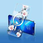 For iPhone 14 Pro Flower Frosted MagSafe Phone Case(Lily)