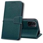 For Xiaomi Redmi K40 / Poco F3 Litchi RFID Leather Phone Case(Green)