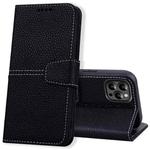 For iPhone 14 Pro Litchi RFID Leather Phone Case(Black)