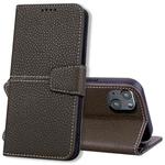 For iPhone 14 Plus Litchi RFID Leather Phone Case (Khaki)