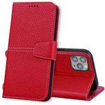 For iPhone 13 Pro Max Litchi RFID Leather Phone Case (Red)