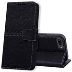Litchi RFID Leather Phone Case For iPhone 8 Plus / 7 Plus(Black)