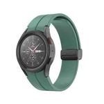 For Samsung Galaxy Watch5 40mm / 44mm / Pro 45mm Folding Buckle Silicone Watch Band(Army Green)