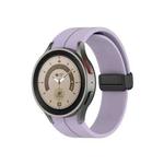 For Samsung Galaxy Watch5 40mm / 44mm / Pro 45mm Folding Buckle Silicone Watch Ban(Purple)
