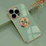 For iPhone 14 Pro Max 6D Electroplating Ring Phone Case (Green)