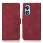 For OPPO A97 5G KHAZNEH Matte Texture Leather Phone Case(Red)