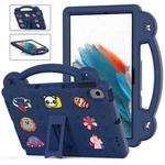 Handle Kickstand Children EVA Shockproof Tablet Case For Samsung Galaxy Tab A8 10.5 2022/2021 / Lenovo Tab M10 Plus 3rd Gen TB125FU 2022 10.6 inch / Huawei MatePad Pro 2021/2019 / Nokia T20 10.36 2021(Navy Blue)