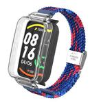 For Xiaomi Mi Band 7 Pro Braided Nylon Buckle Watch Band(Blue Red)