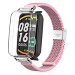 For Xiaomi Mi Band 7 Pro Braided Nylon Buckle Watch Band(Fresh Pink)
