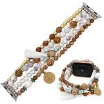Bohemian Hand Beaded Watch Band For Apple Watch Ultra 49mm / Series 8&7 45mm / SE 2&6&SE&5&4 44mm / 3&2&1 42mm(WB220009A)