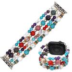 Bohemian Hand Beaded Watch Band For Apple Watch Ultra 49mm / Series 8&7 45mm / SE 2&6&SE&5&4 44mm / 3&2&1 42mm(WB220012A)