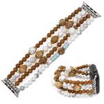 Bohemian Hand Beaded Watch Band For Apple Watch Series 8&7 41mm / SE 2&6&SE&5&4 40mm / 3&2&1 38mm(WB220018A)