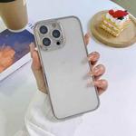 For iPhone 13 Pro Max 6D Electroplating TPU Clear Phone Case (Silver)