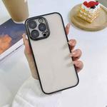 For iPhone 12 6D Electroplating TPU Clear Phone Case(Black)