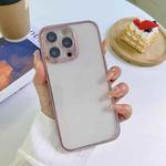 For iPhone 11 6D Electroplating TPU Clear Phone Case (Rose Red)