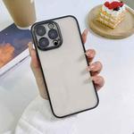 For iPhone 11 Pro Max 6D Electroplating TPU Clear Phone Case (Black)