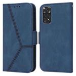 For Xiaomi Redmi Note 11 4G Embossing Stripe RFID Leather Phone Case(Blue)