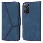 For Xiaomi Redmi Note 11 Pro Embossing Stripe RFID Leather Phone Case(Blue)