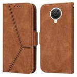 For Nokia G20 / G10 / 6.3 Embossing Stripe RFID Leather Phone Case(Brown)