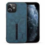 For iPhone 12 Denior Elastic Card Slot PU + TPU Phone Case(Blue)