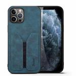 For iPhone 12 Pro Max Denior Elastic Card Slot PU + TPU Phone Case(Blue)